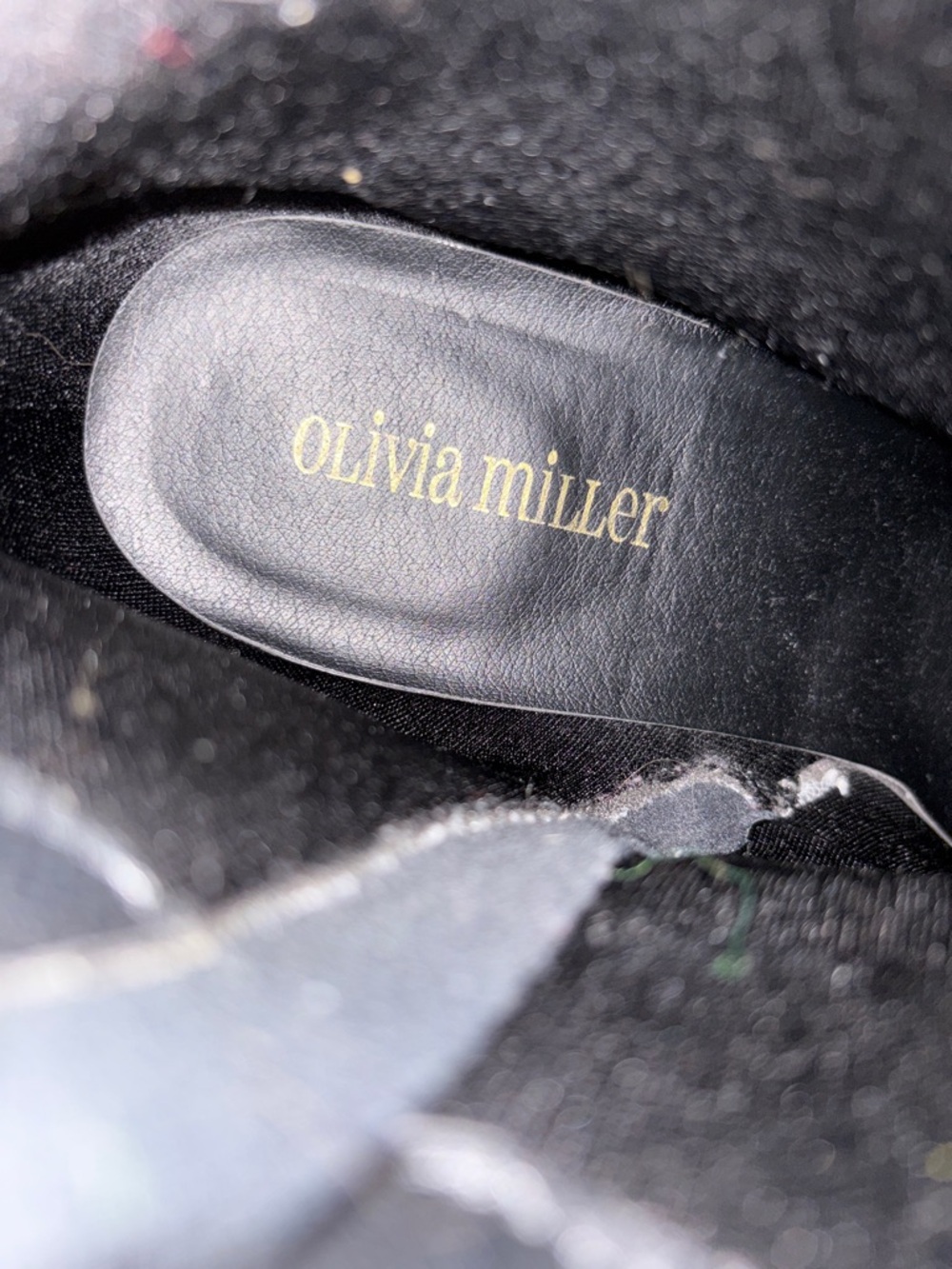 Olivia Miller Cortlandt Black Ankle Booties with Gold Eyelet Toe Size 10 - Picture 9 of 11
